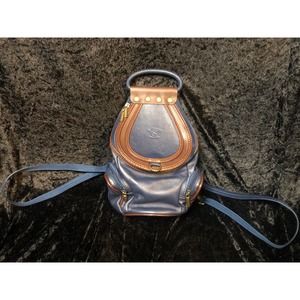 IL Giglio navy leather backpack